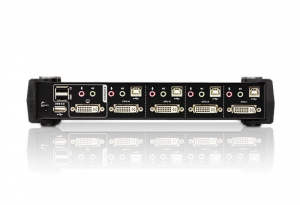 ATEN KVM Switch 4 portos USB DVI + kábelkészlet (CS1764A)