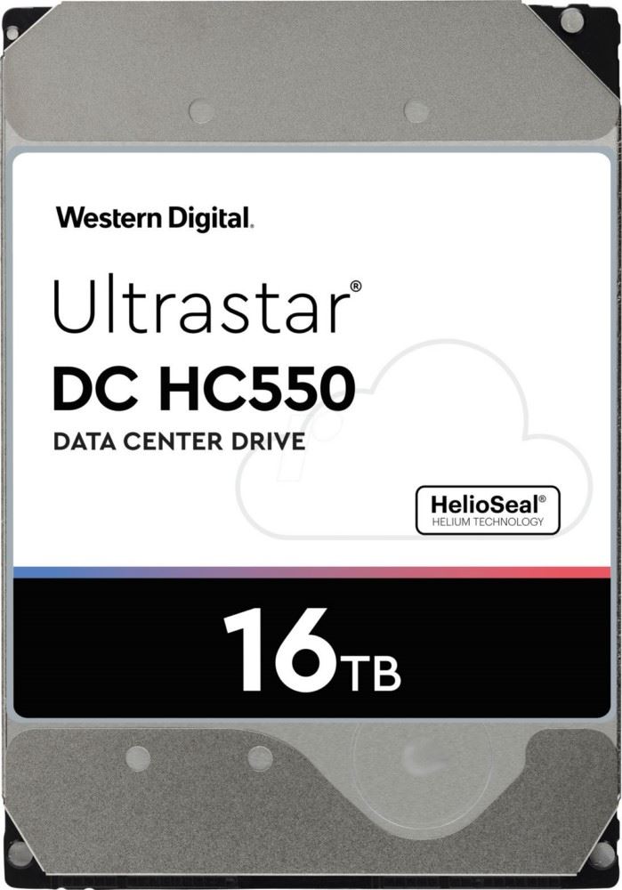 16TB WD 3.5" Ultrastar DC HC550 SATA szerver winchester (0F38460/WUH721816ALE6L0)