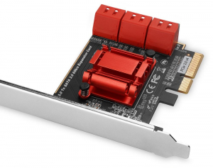 Axagon 6x SATA port bővítő kártya PCIe (PCES-SA6)