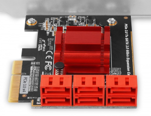 Axagon 6x SATA port bővítő kártya PCIe (PCES-SA6)