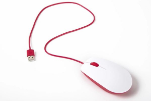 Raspberry Pi optikai egér fehér-piros (RB-MAUS01W )
