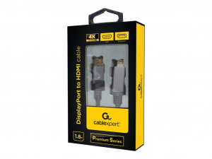 Gembird CC-DP-HDMI-4K-6 DisplayPort - HDMI k&aacute;bel 1.8m