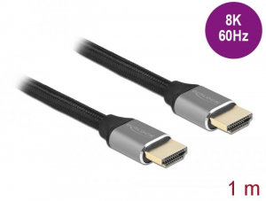 Delock Ultra nagy sebess&eacute;gű HDMI k&aacute;bel 48 Gbps 8K 60 Hz sz&uuml;rke 1m (83995)