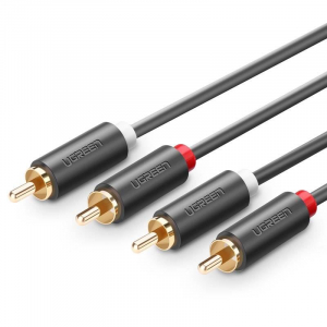 UGREEN 2RCA Cinch- 2RCA Cinch kábel 5m fekete (10520)