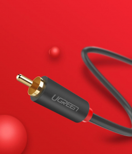 UGREEN 2RCA Cinch- 2RCA Cinch kábel 5m fekete (10520)