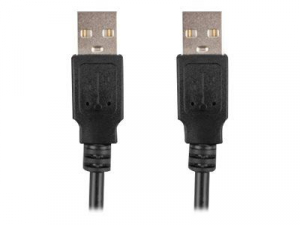Lanberg USB-A 2.0 apa-apa kábel 0.5m fekete (CA-USBA-20CU-0005-BK)