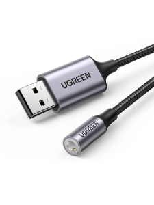 UGREEN CM477 USB-A - 3.5mm mini Jack audioadapter sz&uuml;rke (30757)