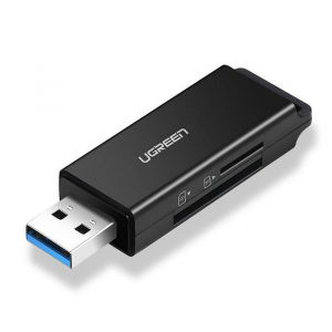 UGREEN CM104 SD / microSD USB 3.0 memóriakártya-olvasó fekete (40752)