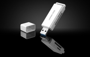 UGREEN CM104 SD / microSD USB 3.0 memóriakártya-olvasó fekete (40752)
