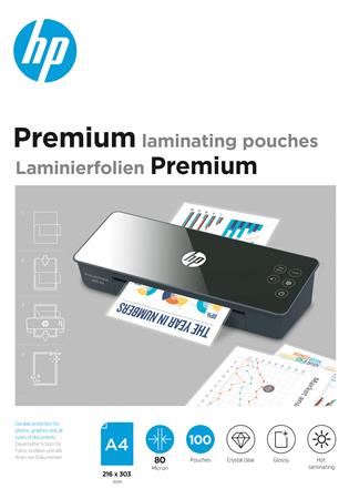 HP Premium Meleglamináló fólia, A4, 80 mikron fényes, 100 db (9123)