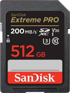 512GB Sandisk Extreme Pro SDXC UHS-I Class10 U3 V30 (SDSDXXD-512G-GN4IN / 121598)