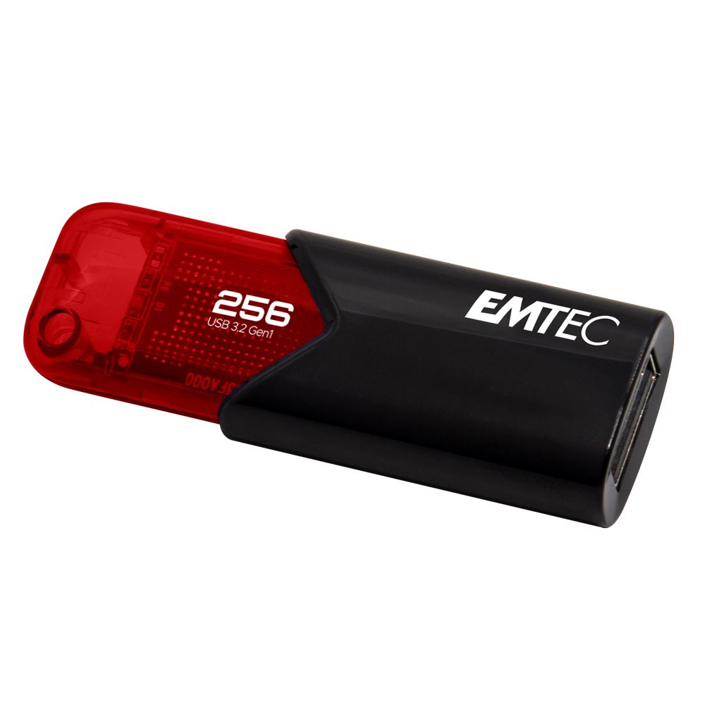 Pen Drive 256GB Emtec B110 Click Easy 3.2 USB 3.2 fekete-piros (ECMMD256GB113)