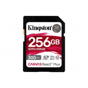 256GB SDHC Kingston Canvas React Plus CL10 UHS-II U3 V90 mem&oacute;riak&aacute;rtya (SDR2/256GB)