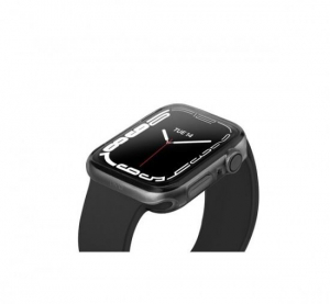 Uniq Glase Dual Pack Apple Watch S7 41mm szilikon tok átlátszó-fekete (62298)