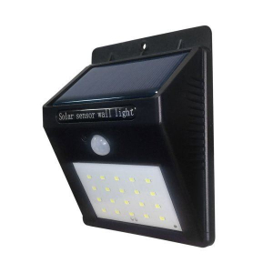 Optonica LED napelemes fali l&aacute;mpa 0.75W IP54 fekete h&aacute;z 6000K (WL2-A6 / 7405)