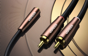 UGREEN AV198 2x RCA apa Cinch - jack anya 3.5 mm k&aacute;bel 2m (50131)