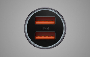 Baseus Golden Contactor Max autós töltő 2x USB-A 60W szürke (CGJM000013)
