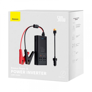 Baseus autós inverter 500W 220V CN/ EU fekete (CGNB000101)