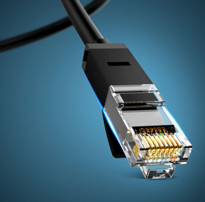 UGREEN Ethernet RJ45 lapos hálózati kábel Cat.6 UTP 12m fekete (50179)