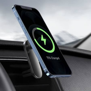 Baseus Big Energy autós tartó 15 W-os induktív töltővel iPhone 12 sorozathoz fekete (WXJN-01)