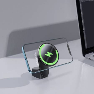 Baseus Big Energy autós tartó 15 W-os induktív töltővel iPhone 12 sorozathoz fekete (WXJN-01)