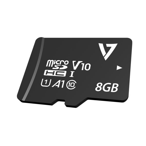 8GB microSDHC V7 memóriakártya CL10 U1 A1 V10 + adapter (VPMSDH8GC10)