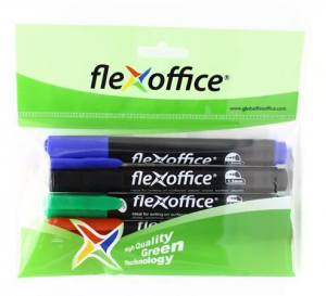 Flexoffice PM03 alkoholos marker 4 különböző szín (FO-PM03SET)