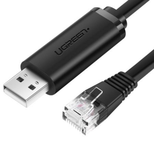 UGREEN CM204 USB-A - RJ45 konzolk&aacute;bel 1,5m fekete (50773)