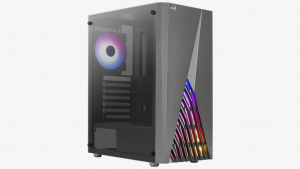 AeroCool Delta-G-BK-v1 táp nélküli ház edzett üveg oldallappal fekete (ACCM-PV45013.11)