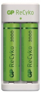 GP ECO E211 Akkutöltő+2 X AA GP RECYKO 2000 (B51214)