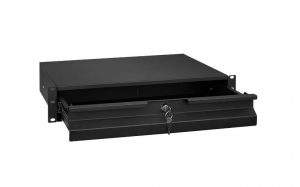 Stalflex rack szekrény fiók 2U 19" fekete (RD19-2U-B)