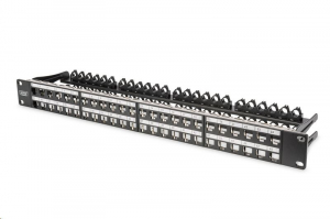 Digitus DN-91424 modular patch panel 48 port 1U 19" árnyékolt