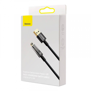 Baseus Explorer USB-Lightning kábel 2,4A 1m (fekete (CATS000401)