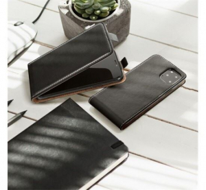 Xiaomi Redmi Note 11/11S Flip tok szilikon belsővel fekete (64461)