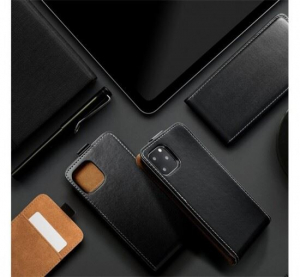 Xiaomi Redmi Note 11/11S Flip tok szilikon belsővel fekete (64461)