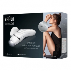 Braun Silk-expert Pro 3 PL3121 IPL szőrtelenítő (3 kiegészítővel: precíziós fej, Venus borotva, cipzáras tasak) (4210201411758)