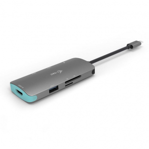 i-tec USB-C Metal Nano Dock 4K HDMI + Power Delivery 60 W dokkoló állomás szürke (C31NANODOCKPD)