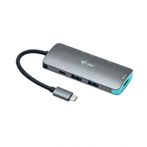i-tec USB-C Metal Nano Dock 4K HDMI + Power Delivery 60 W dokkoló állomás szürke (C31NANODOCKPD)