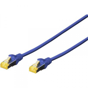 RJ45 Hálózat Csatlakozókábel CAT 6A S/FTP 1.00 m Fekete Halogénmentes, sodort érpár, Védővel, Lángálló Digitus