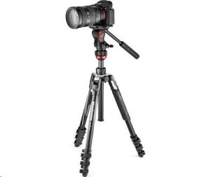 Manfrotto Befree Live alu csatos lábz. + fluid fej fekete (MVKBFRL-LIVE)