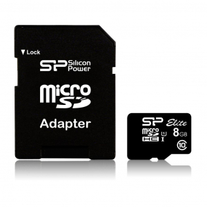 8GB microSDHC Silicon Power CL10 + adapter (SP008GBSTHBU1V10SP)