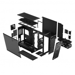 Fractal Design Meshify 2 XL Black TG Light Tint táp nélküli ablakos ház fekete (FD-C-MES2X-02)