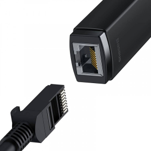 Baseus Lite Series USB – RJ45 hálózati adapter 100Mbps fekete (WKQX000001)