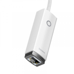Baseus Lite Series USB &ndash; RJ45 h&aacute;l&oacute;zati adapter feh&eacute;r (WKQX000102)