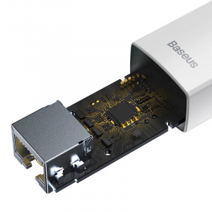 Baseus Lite Series USB &ndash; RJ45 h&aacute;l&oacute;zati adapter feh&eacute;r (WKQX000102)