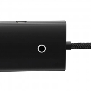 Baseus Lite Series 4 az 1-ben USB - 4x USB 3.0 hub 2m fekete (WKQX030201)