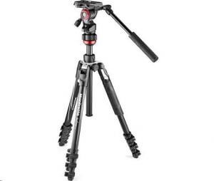 Manfrotto Befree Live alu csatos lábz. + fluid fej fekete (MVKBFRL-LIVE)