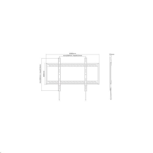 Equip TV Fali konzol fix 60"-100" 100kg fekete (650323)