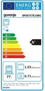 Gorenje BPS6737E14BG be&eacute;p&iacute;thető s&uuml;tő fekete