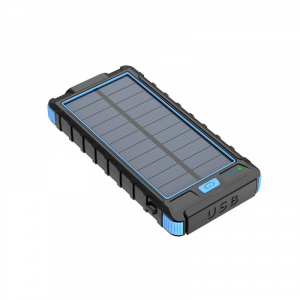 Cellect Solar Power Bank 10000mAh fekete-kék (CEL-PBANKMQP32B-BKBL)